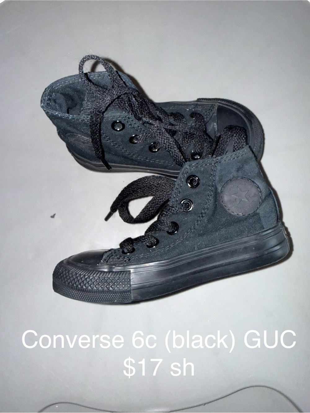 Converse All Star High Top Sneakers - Solid Black